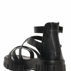 Bamboo New Benefit10 Sporty Lug-Sole Footbed Sandal, Women Flatform Gladiator Shoe