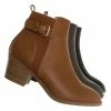 Top Moda Zandra59 Half Chelsea Ankle Bootie - Womens Belted Strap Boot New