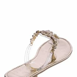 Vigo Fiore Fei2 Rhinestone Slip On Thong Sandal - Womens Crystal Open Toe Lucite Slides New