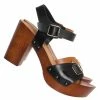 Wild Diva Kyrie36 Lightweight Wooden Clog Sandal, Women Comfort Shoes
