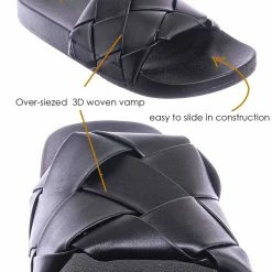 Forever Link Comex11 Oversized Weave Flat Footbed Sandal - Women Wove Slipper Summer Shoe New