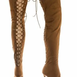 Forever Link Ariana31 Thigh High Victorian Corset Boots - Women Shoes