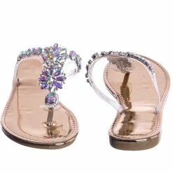 Vigo Fiore Fei2 Rhinestone Slip On Thong Sandal - Womens Crystal Open Toe Lucite Slides New
