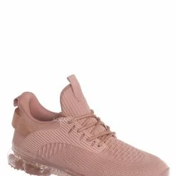 La Shailah Flow89 Stretch Elastic Mesh Sneaker - Festival Lace Up Rubber Air Bubble Cushion