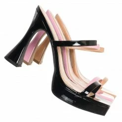 Delicious Radical Hourglass High Heel Slipper, Women Dress Sandal New