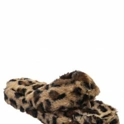 Bamboo New Warmness05 Fluffy Faux Rabbit Fur Sandal - Flatform Thong Flip Flop Slipper