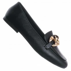 Bamboo Reaching25 Chained Flat Loafer - Comfortable Quilted Insole Slip On Shoes