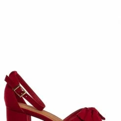 Bamboo Headline09 Womens Block Heel Bow Sandal New