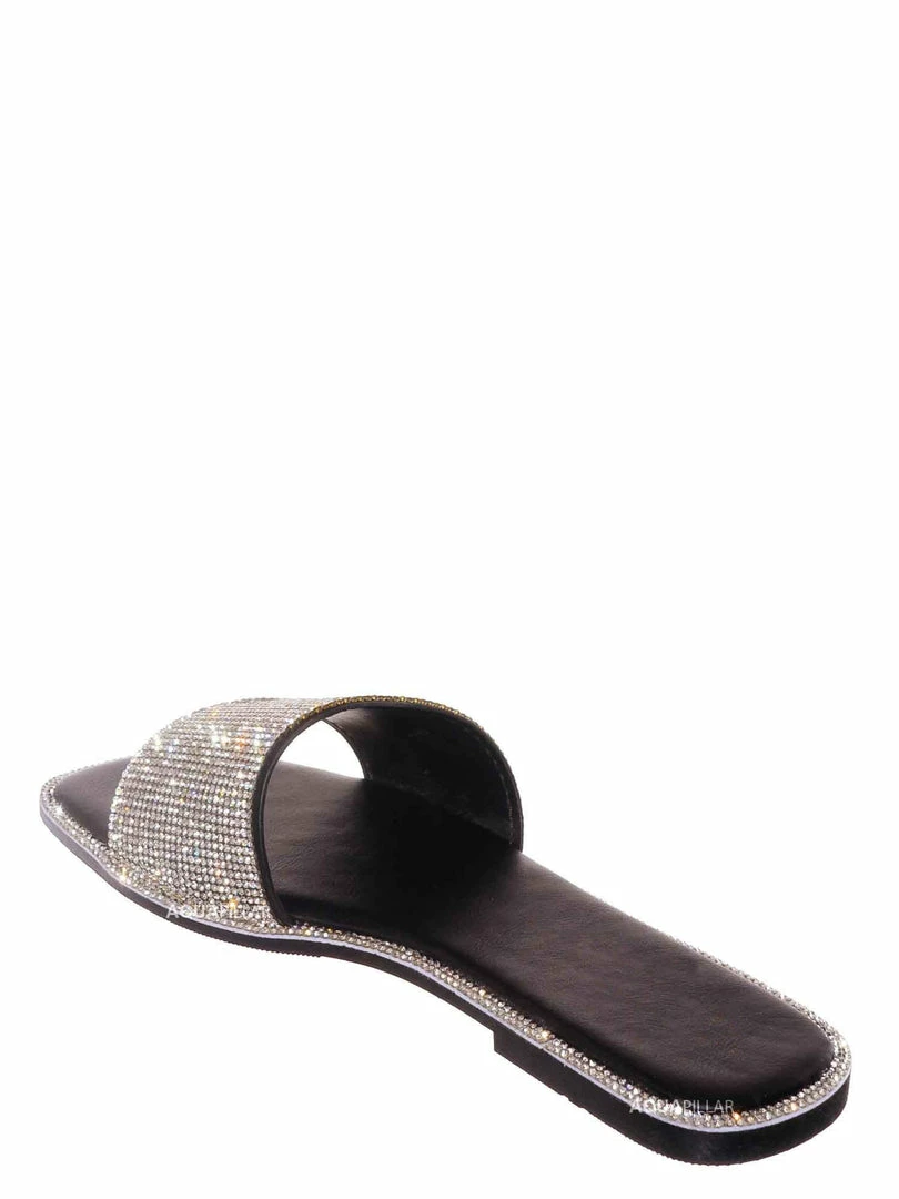 Bonnibel Amita3 Rhinestone Slip On Flat Sandal, Women Slipper New