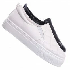 Bamboo New Story02 Flatform Quilted Sneaker -Women Matelassé Slip On Sporty Platform Loafer