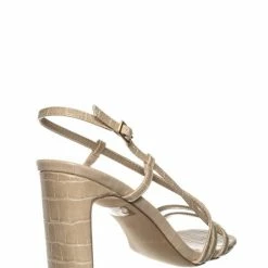 Wild Diva Kaiya1 Barely There Flat Block Heel Sandal - Open Squared Toe Animal Croc Print New