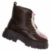 Forever Link New Atlantic07 Ankle Combat Bootie W Threaded Lug Sole