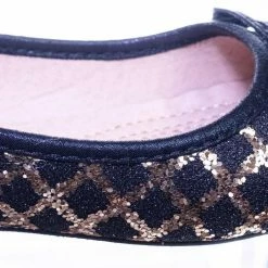 Forever Link New Karra46 Children Girls Fancy Round Toe Ballet Flat W Criss Cross Glitter