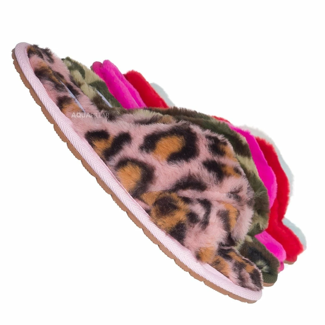 Liliana New Dearly1 Fluffy Faux Fur Slipper, Men Women Fuzzy Slides