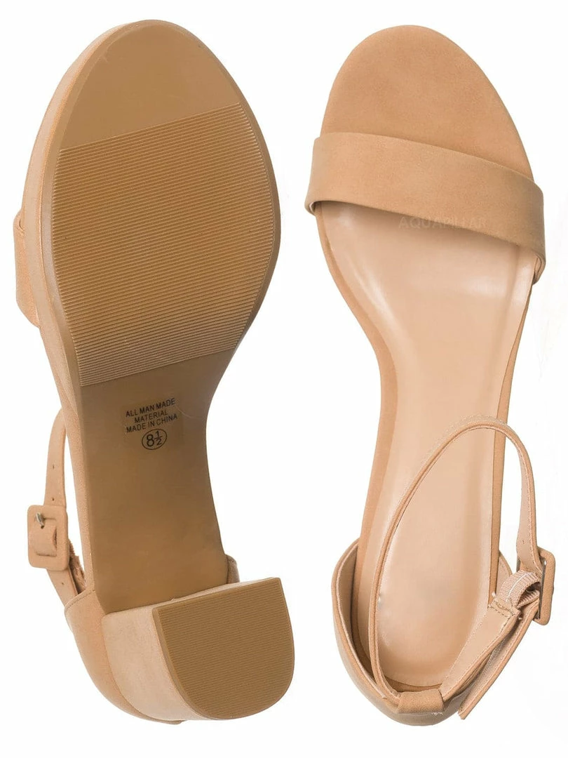 Delicious New Century Chunky Block Heel Sandal, Women Two Piece Dress Shoes