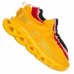 La Shailah Brave12 Chunky Elastic Mesh Sneaker - Unisex Sculpted Outsole Shoes