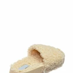 Bamboo Victory01 Faux Fur Molded Footbed Slipper - Shearling Shearling Slide Sandals New