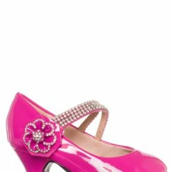 Forever Link New Dana62K Children Girl Rhinestone Round Toe Mary-Jane Dress Pump W Platform