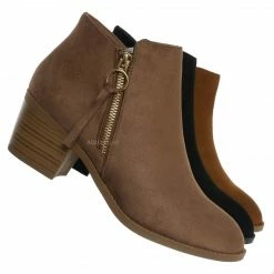 Top Moda Zandra26 Tassel Block Heel Bootie - Women Ankle Boots New