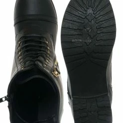 Forever Link New Mountain81 Grungy Lace Up Combat Boots - Men Womens Calf High Shoe