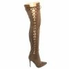 Forever Link New Ariana38 Corset Lace Up Thigh High Boots - Women High Heel Shoes