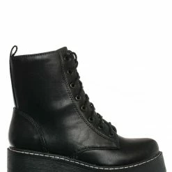 Soda Fling Utilitarian Combat Boots On Chunky Platform - Unisex Bootie. New