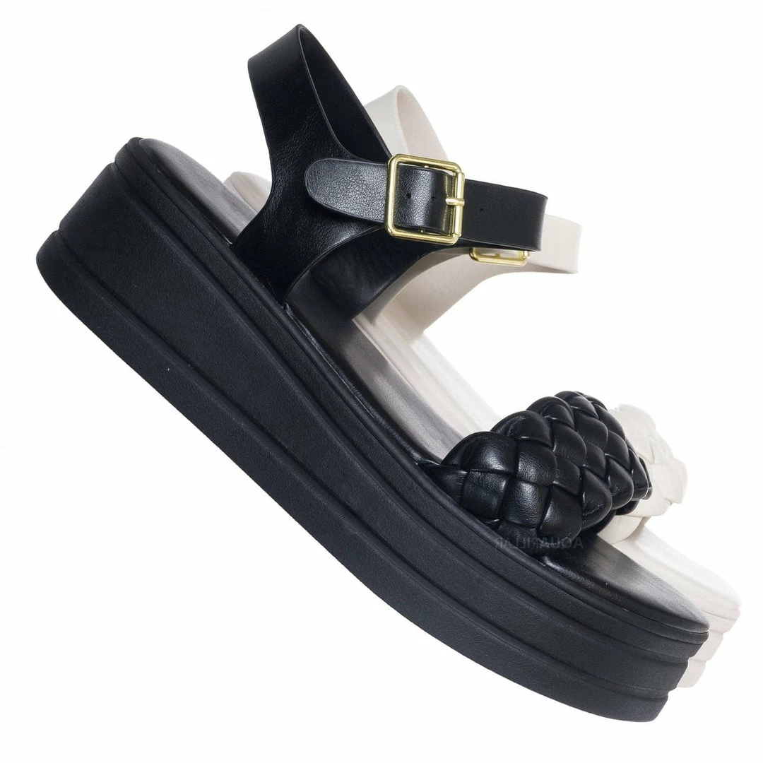 Soda New Rowdy Braided Flatform Sandal, Womens Quarter Strap Flat Platform