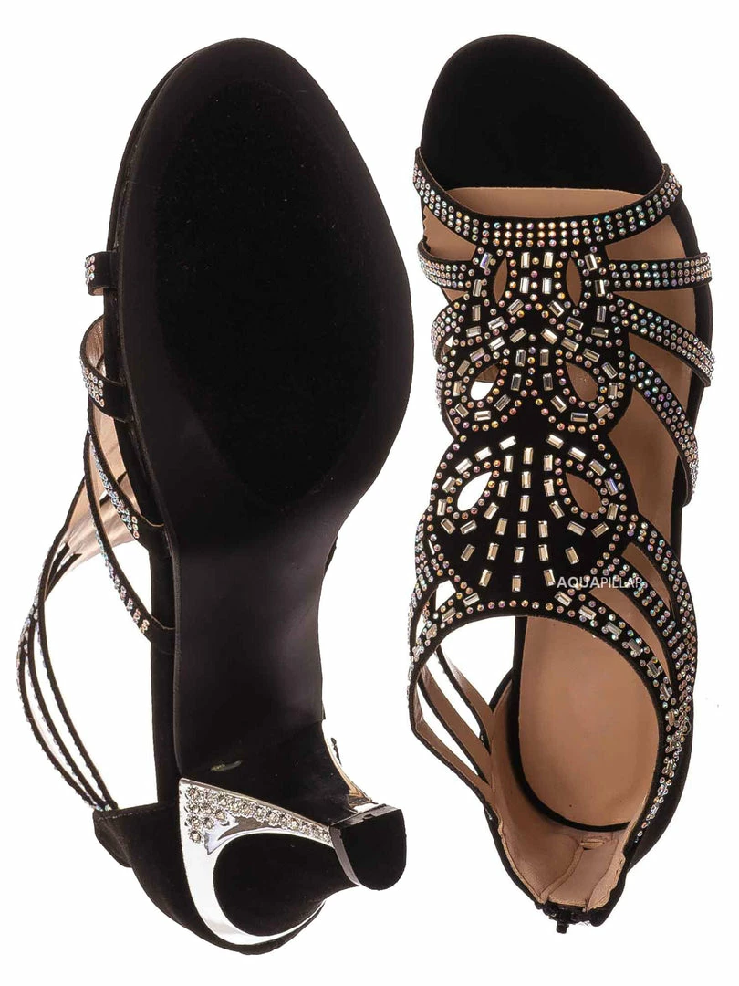 Forever Link Perform60 Rhinestone Crystal High Heel Sandal - Women Glitter Dress Shoes