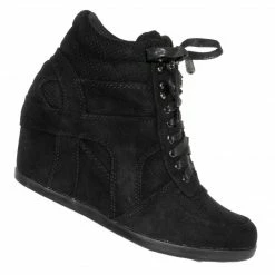 Forever Link New Kaipo88K Kids 90s Hidden Wedge Sneaker - Athleisure Lace Up No Show Heel Shoes