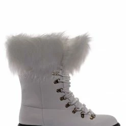 Bamboo Force11 Faux Fur Combat Boots - Fluffy Military Vegan Furry Shoes New