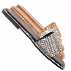 Bonnibel Amita3 Rhinestone Slip On Flat Sandal, Women Slipper New