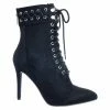 Delicious MileyRD Lace Up Victorian Military Combat Ankle Bootie, Rockstar Steampunk