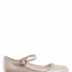 Little Angel Daisy016E Girls Mary Jane Pump - Kids Block Heel Rhinestone Wedding Dress Shoes New