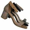 Delicious Crete Rhinestone Block Heel Sandal - Women Dance Shoes New
