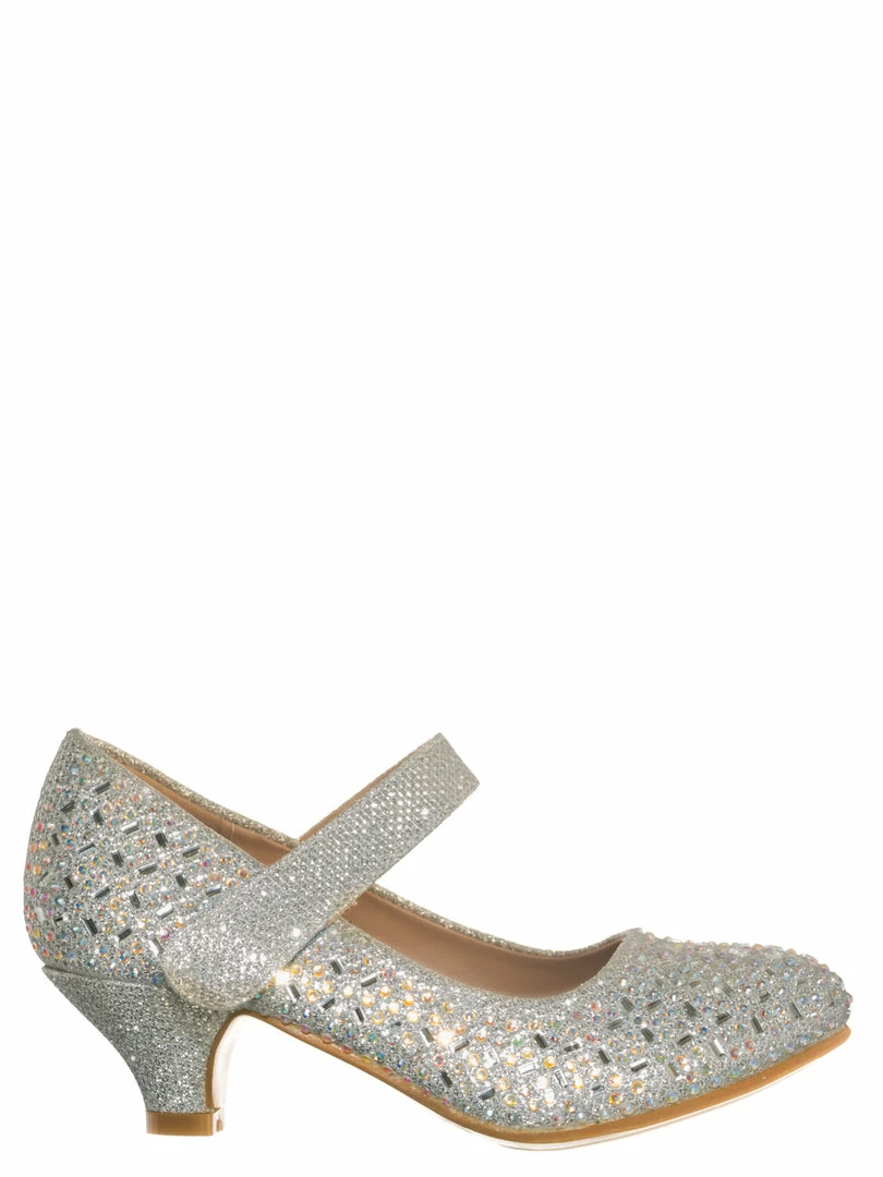 Forever Link New Jemma08K Children Girl Rhinestone Crystal Glitter Pump For Wedding & Parties