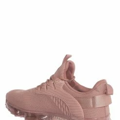 La Shailah Flow89 Stretch Elastic Mesh Sneaker - Festival Lace Up Rubber Air Bubble Cushion