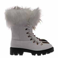 Bamboo Force11 Faux Fur Combat Boots - Fluffy Military Vegan Furry Shoes New