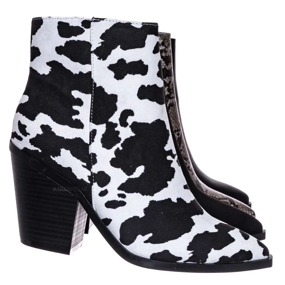 Bamboo Upstream03 Classic Block Heel Bootie New