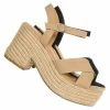 Soda Beauty Espadrille Jute Rope Platform Clog, Womens Ankle Strap Sandal New
