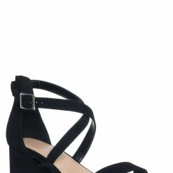 CityClassified Trial Low Block Heel Strappy Sandal - Women Dressy Chunky Dance Bride Wedding Ballroom Graduation Tacones Formal Summer Pump Comfort Shoes