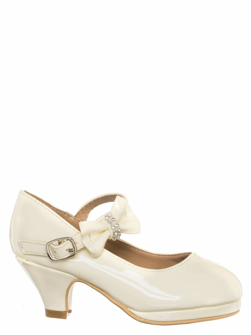 Forever Link New Dana62K Children Girl Rhinestone Round Toe Mary-Jane Dress Pump W Platform