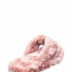 Bamboo New Warmness05 Fluffy Faux Rabbit Fur Sandal - Flatform Thong Flip Flop Slipper