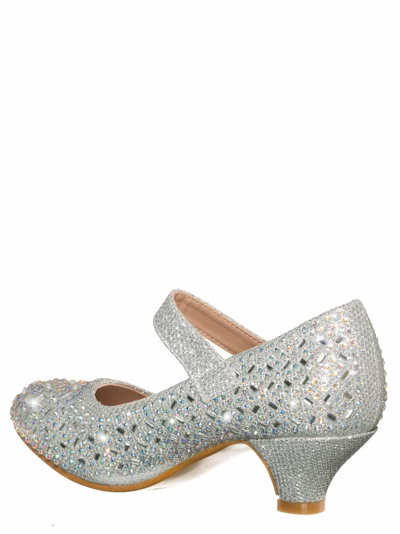 Forever Link New Jemma08K Children Girl Rhinestone Crystal Glitter Pump For Wedding & Parties