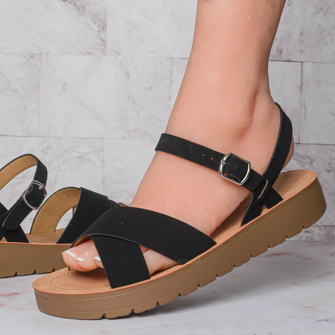 Soda New Chester Soft Foam Flat Sandal - Women Two Piece Molded Summer Shoes