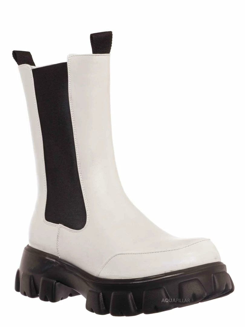 Bamboo New Tetris09 Calf High Chelsea Unisex Dress Boots