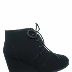 Soda RexIIS Girls Lace Up Wedge Bootie - Kids Shoes