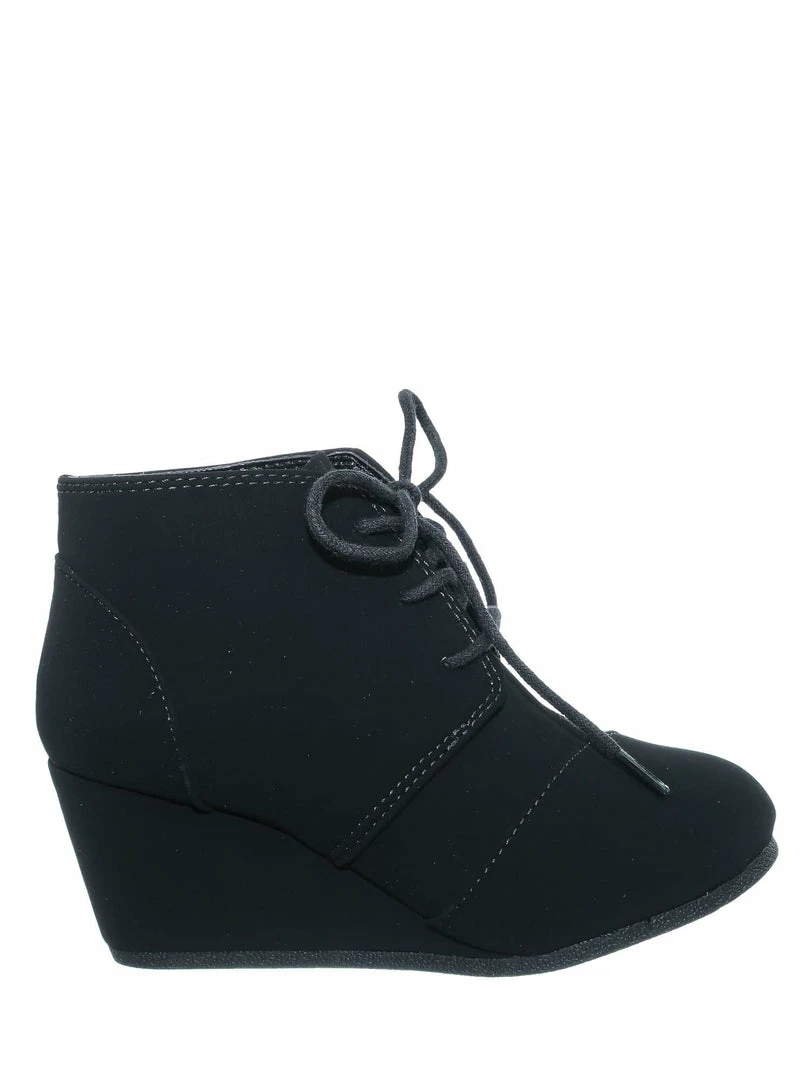 Soda RexIIS Girls Lace Up Wedge Bootie - Kids Shoes
