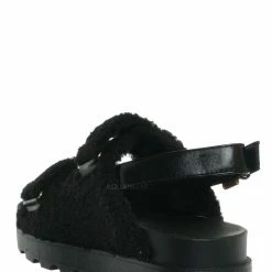 Liliana Montana3 Plush Faux Fur Slingback Molded Footbed Slipper New