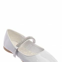 Little Angel Kelly767E Girls Mary Jane Rhinestone Flats - Kids Round Toe Ballerina Shoes New