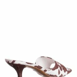 Anne Michelle Align03 Square Toe Slide In Mule - Women High Heel Slipper Cow Vinyl New